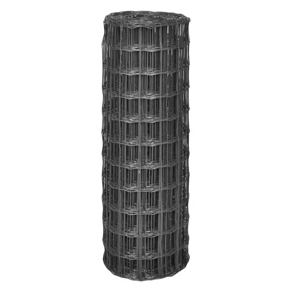Euro-Zaun 10×1,2 m mit 77×64 mm Maschenweite Stahl Grau-2