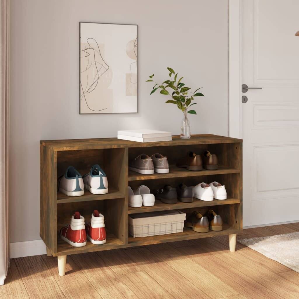 Schuhregal Räuchereiche 102x36x60 cm Holzwerkstoff-0