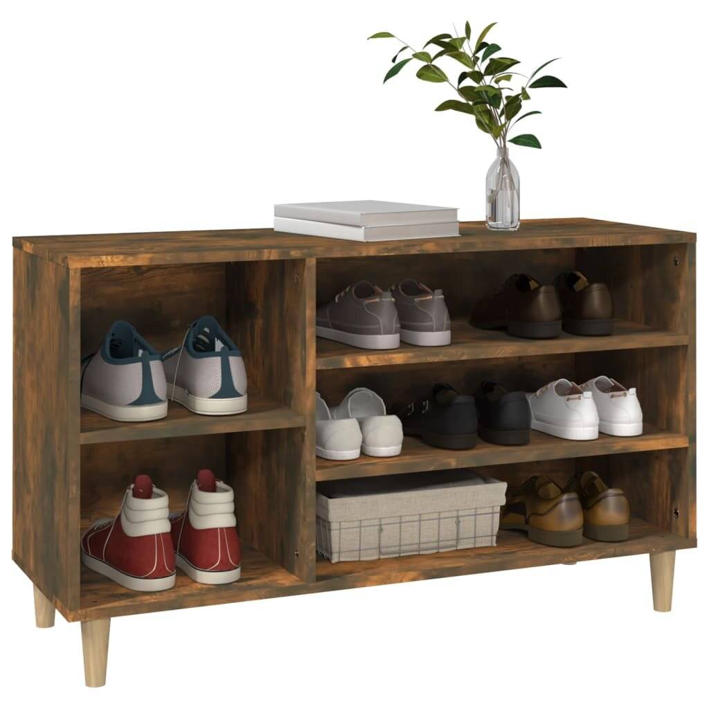 Schuhregal Räuchereiche 102x36x60 cm Holzwerkstoff-3
