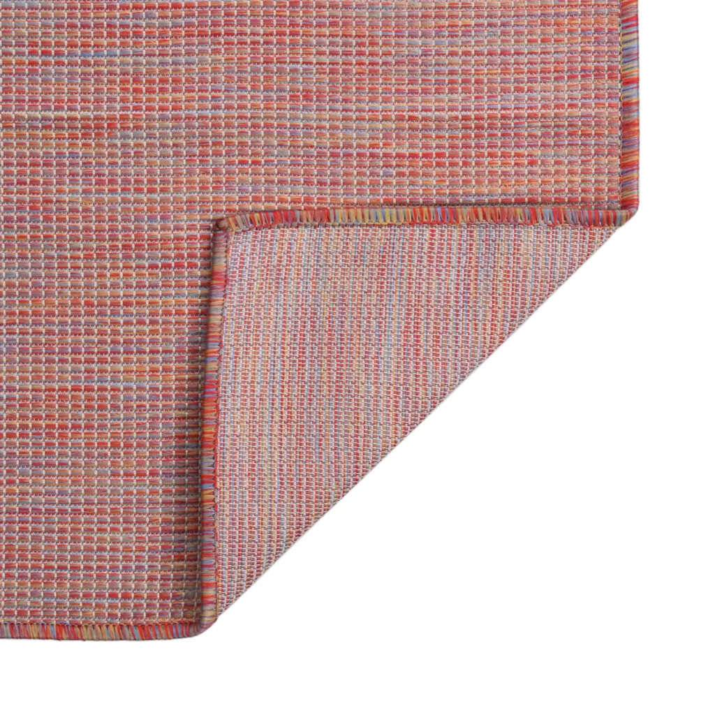Outdoor-Teppich Flachgewebe 120x170 cm Rot-1