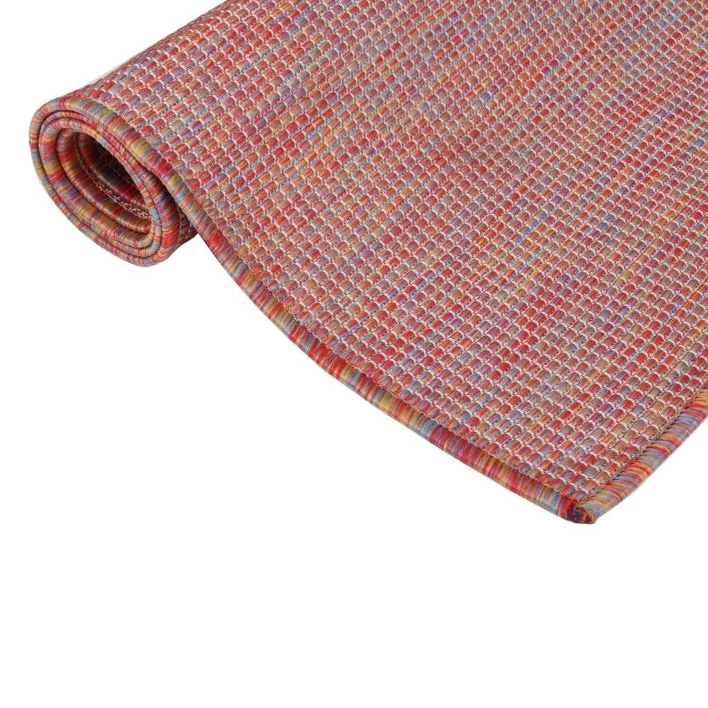 Outdoor-Teppich Flachgewebe 120x170 cm Rot-2