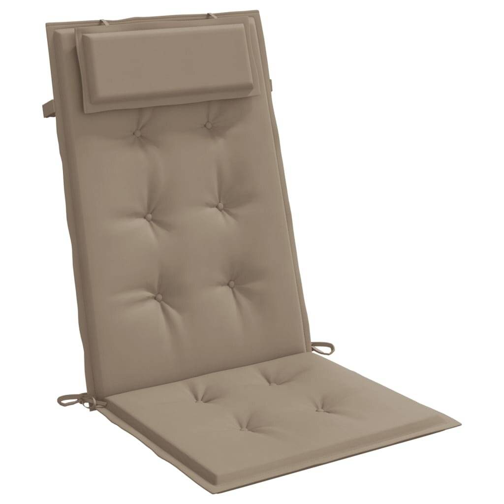 Hochlehner-Auflagen 4 Stk. Taupe Oxford-Gewebe-3