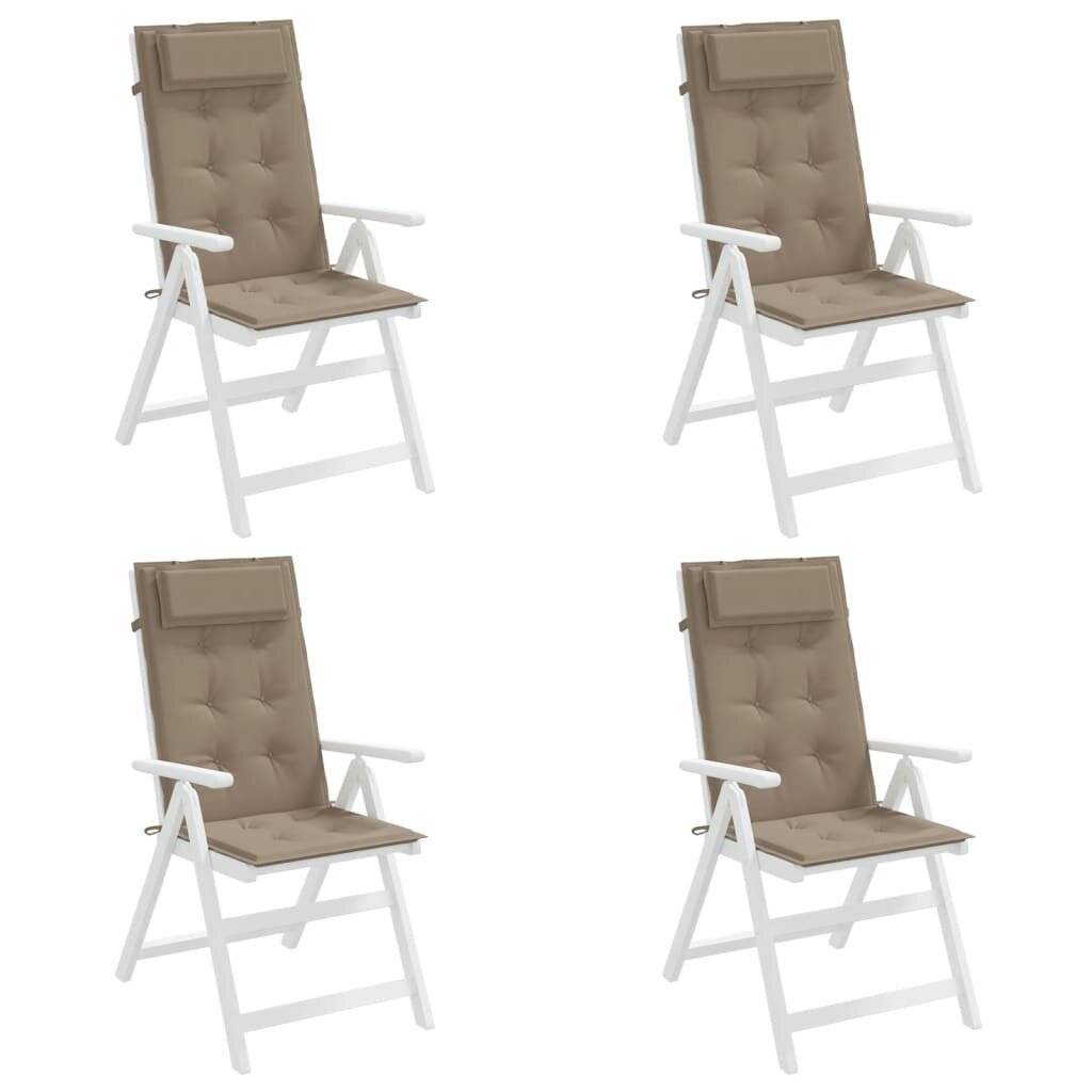 Hochlehner-Auflagen 4 Stk. Taupe Oxford-Gewebe-4