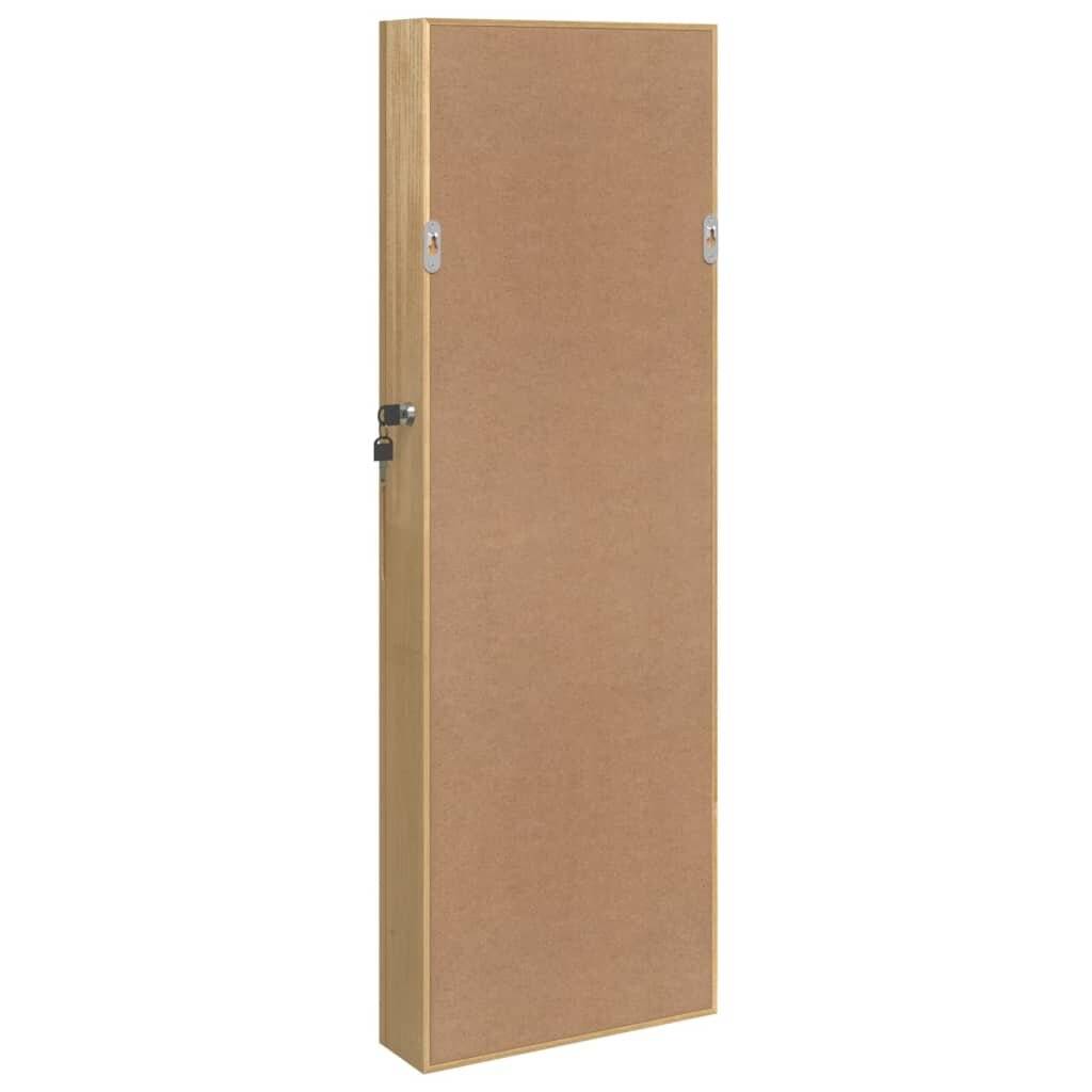 Schmuckschrank mit Spiegel Wandmontage 30x8,5x90 cm-6