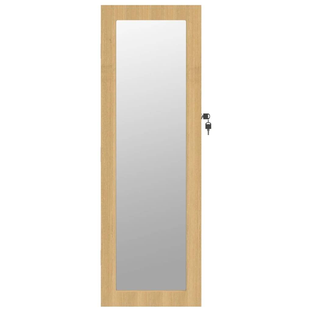 Schmuckschrank mit Spiegel Wandmontage 30x8,5x90 cm-3