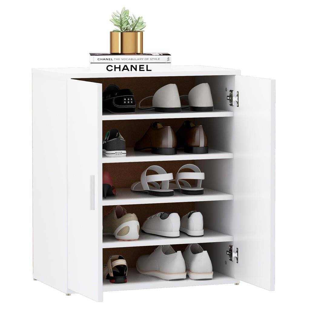 Schuhschrank Weiß 60x35x70 cm Holzwerkstoff-3