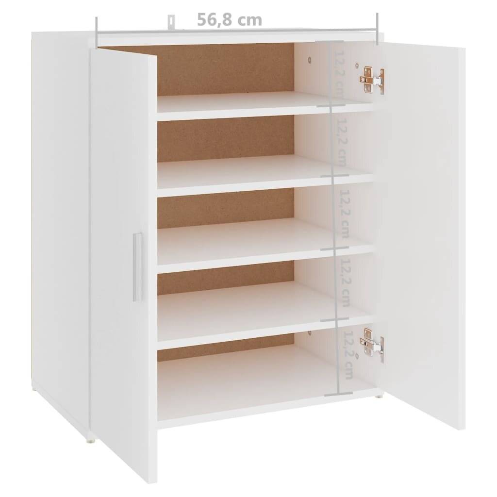Symbolbild für Schuhschrank Weiß 60x35x70 cm Holzwerkstoff