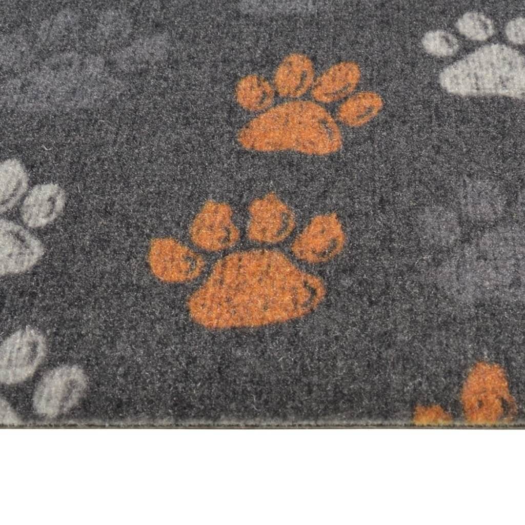 Küchenteppich Waschbar Pfoten 45x150 cm Samt-2