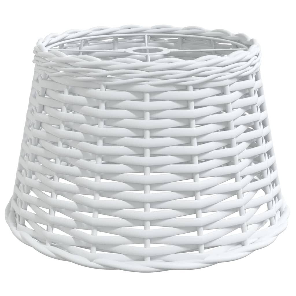 Lampenschirm Weiß Ø38x23 cm Korbweide-1