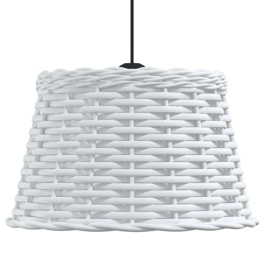 Lampenschirm Weiß Ø38x23 cm Korbweide-3