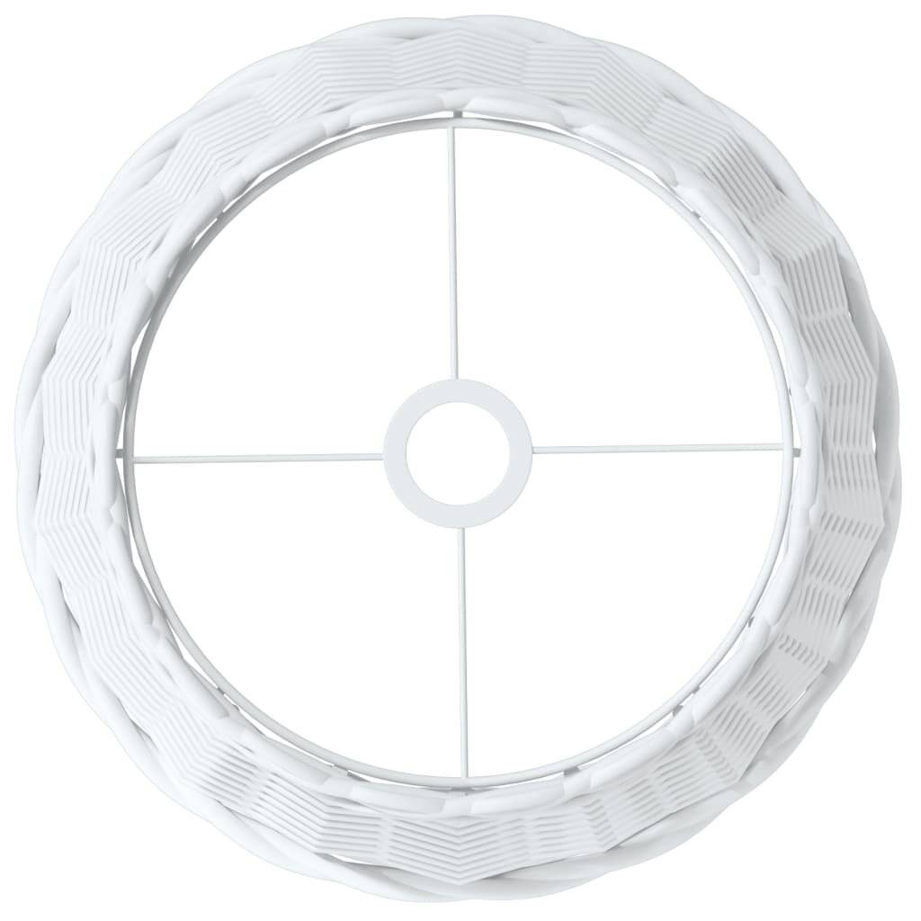 Lampenschirm Weiß Ø38x23 cm Korbweide-4