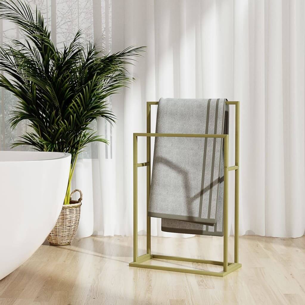 Handtuchständer Gold 48x24x78,5 cm Eisen-0