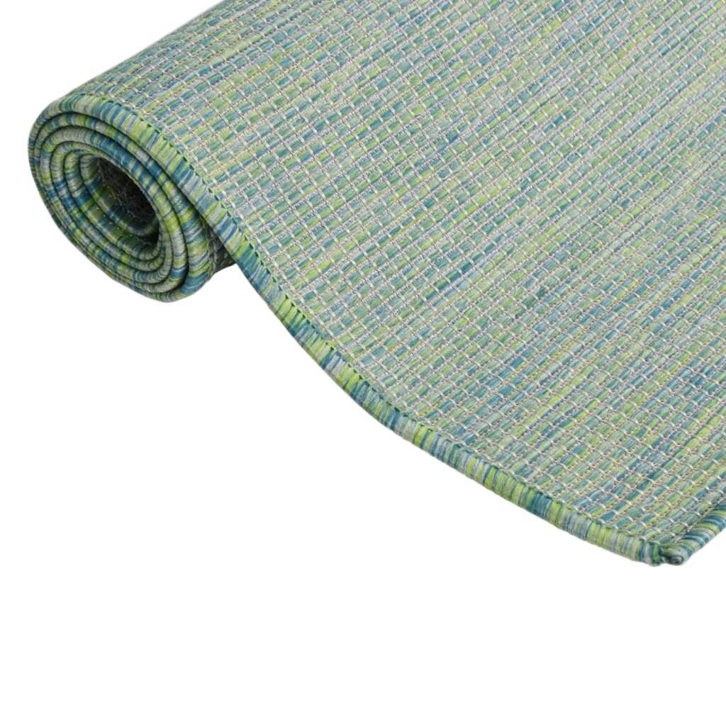 Outdoor-Teppich Flachgewebe 80x150 cm Türkis-2