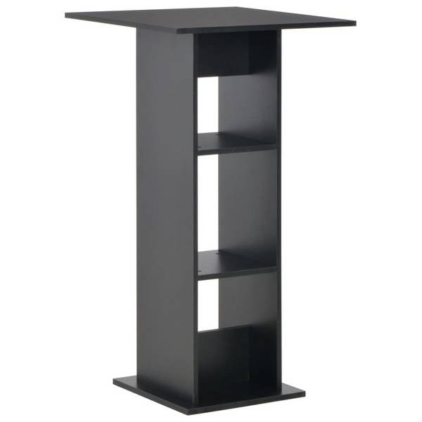 Bartisch Schwarz 60 x 60 x 110 cm
