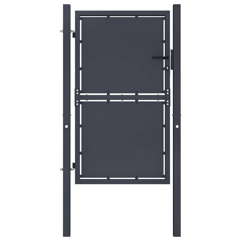 Gartentor Stahl 100×125 cm Anthrazit-0