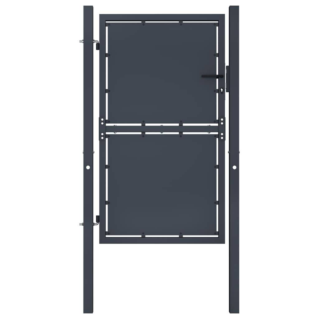 Gartentor Stahl 100 x 150 cm Anthrazit-0