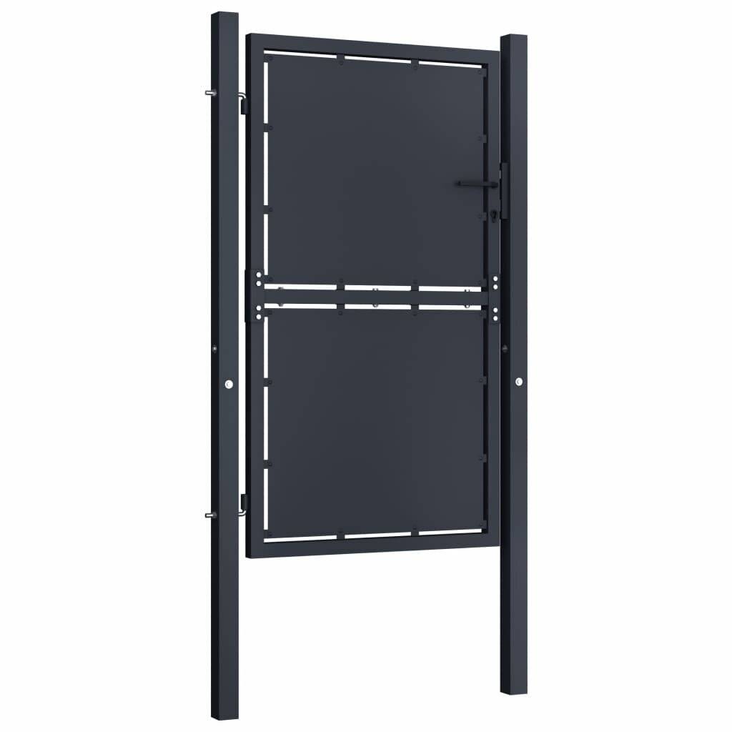 Gartentor Stahl 100 x 150 cm Anthrazit-2