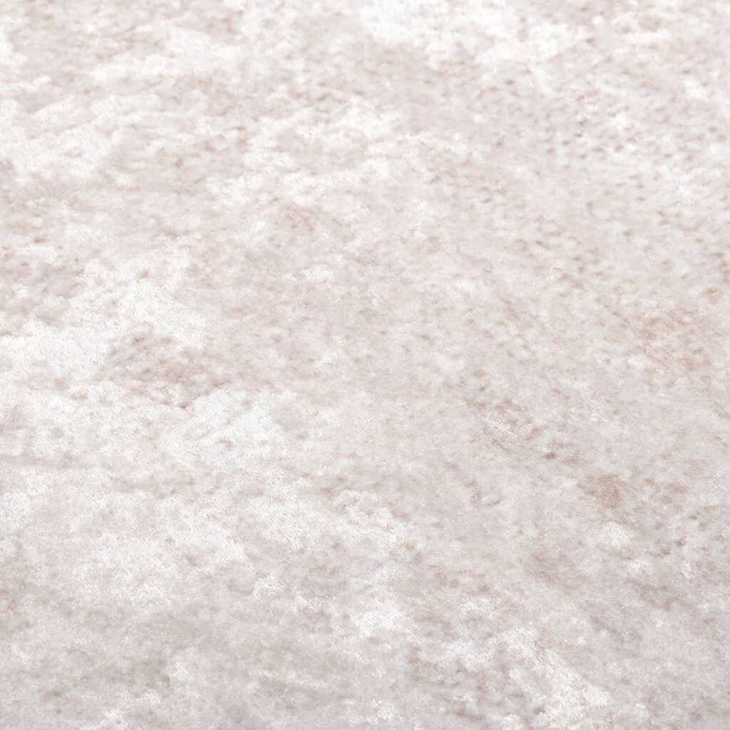 Teppich Waschbar 80x300 cm Hellbeige Rutschfest-1