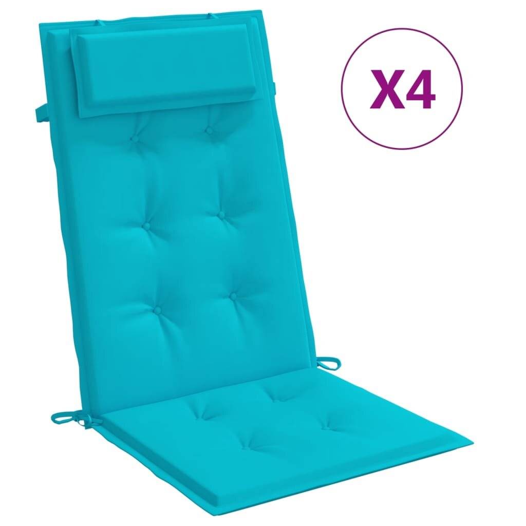 Hochlehner-Auflagen 4 Stk. Türkis Oxford-Gewebe-1