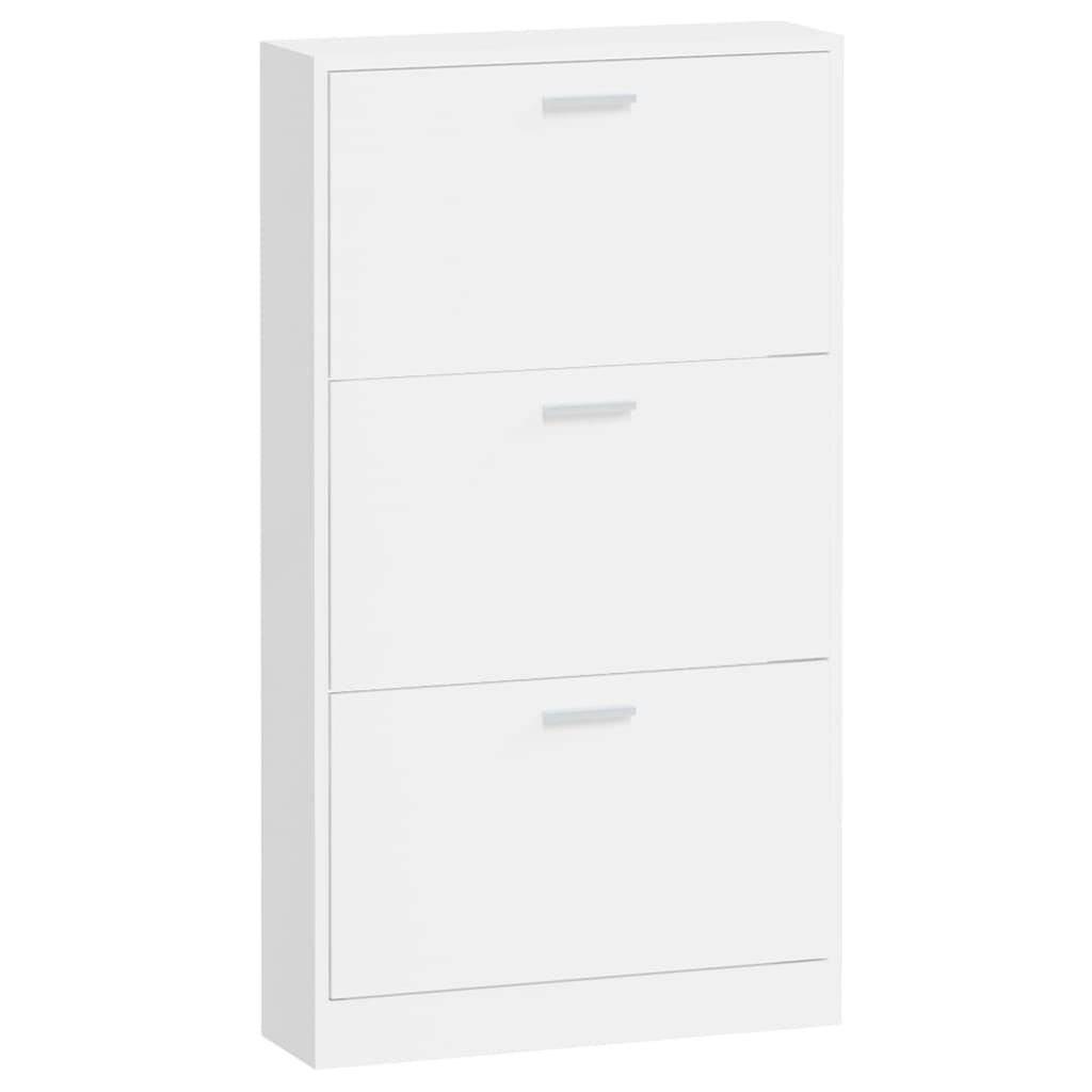 Schuhschrank Hochglanz-Weiß 59x17x108 cm Holzwerkstoff-4