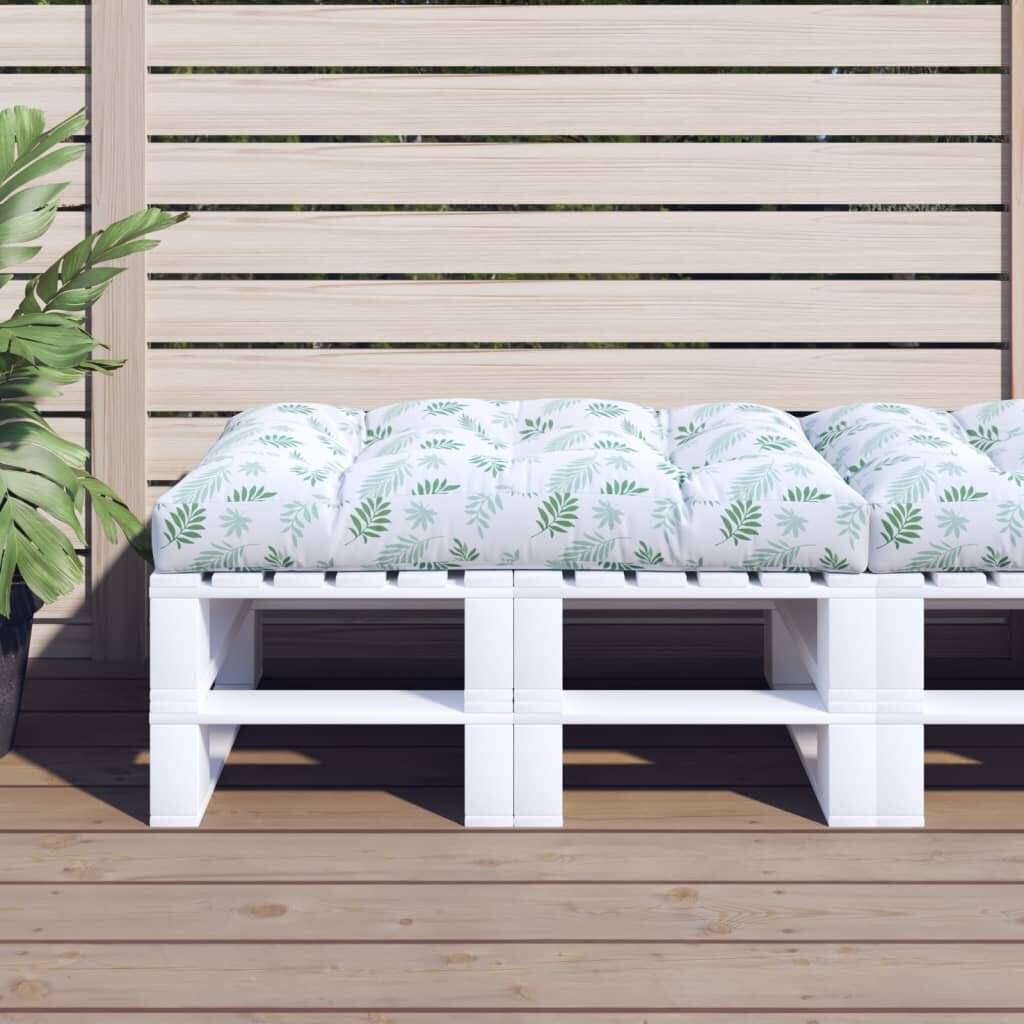 Palettenkissen Blattmuster 120x80x12 cm Stoff-0