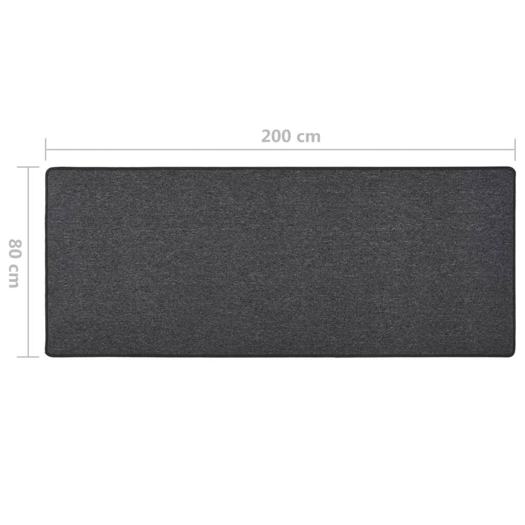 Teppichläufer Anthrazit 80x200 cm-6