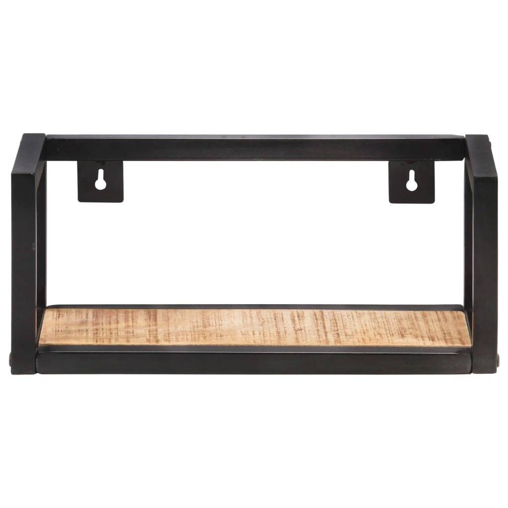 Wandregale 2 Stk. 40 cm Raues Mangoholz-2