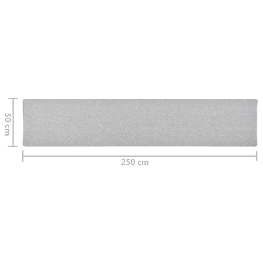 Teppichläufer Hellgrau 50x250 cm-6