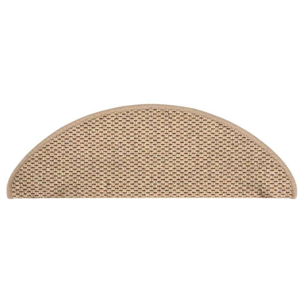 Treppenmatten Selbstklebend Sisal-Optik 15 Stk. 65x25 cm Sand-2