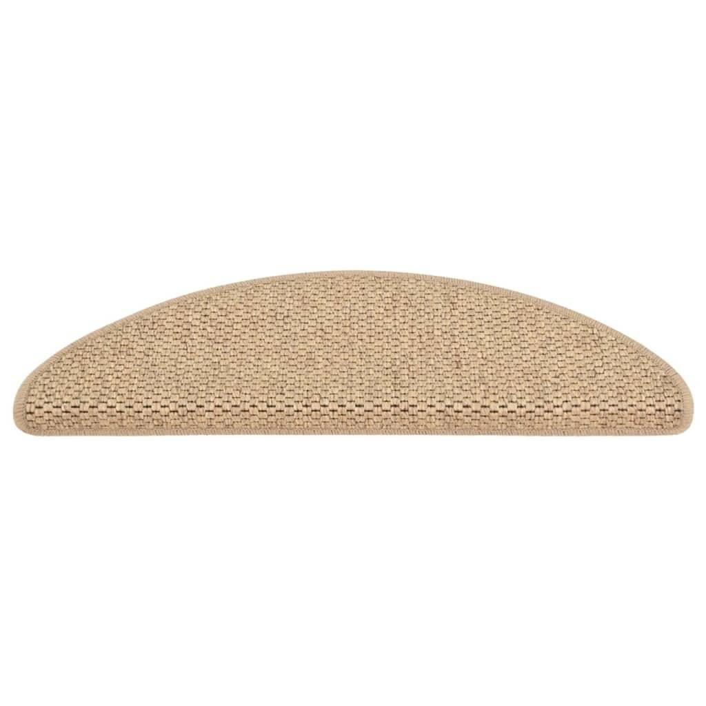 Treppenmatten Selbstklebend Sisal-Optik 15 Stk. 65x25 cm Sand-3