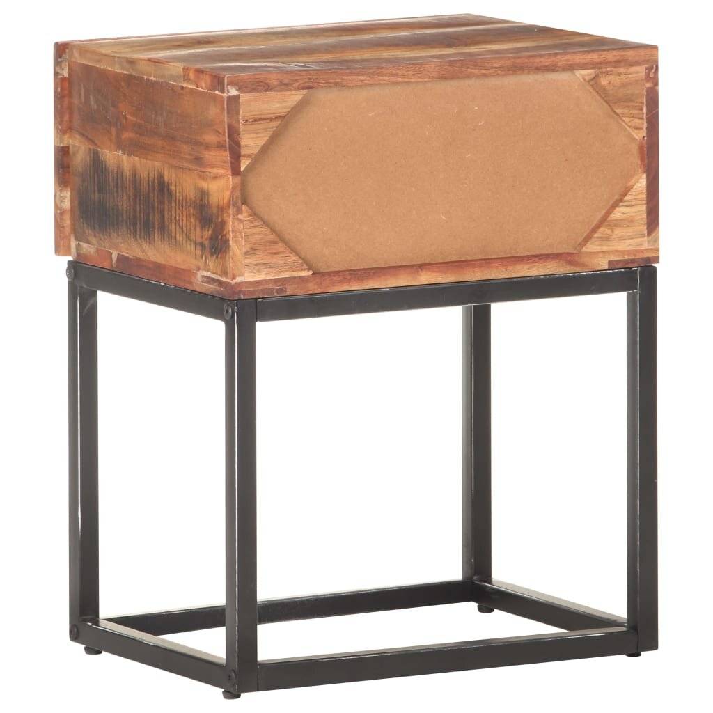 Nachttisch 40x30x50 cm Raues Akazienholz-3