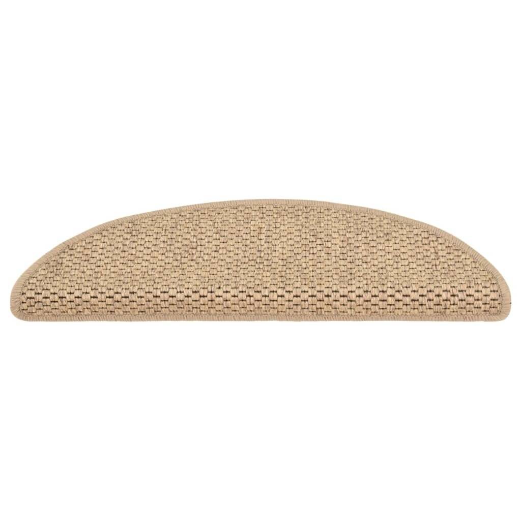 Treppenmatten Selbstklebend Sisal-Optik 15 Stk. 56x20 cm Sand-2