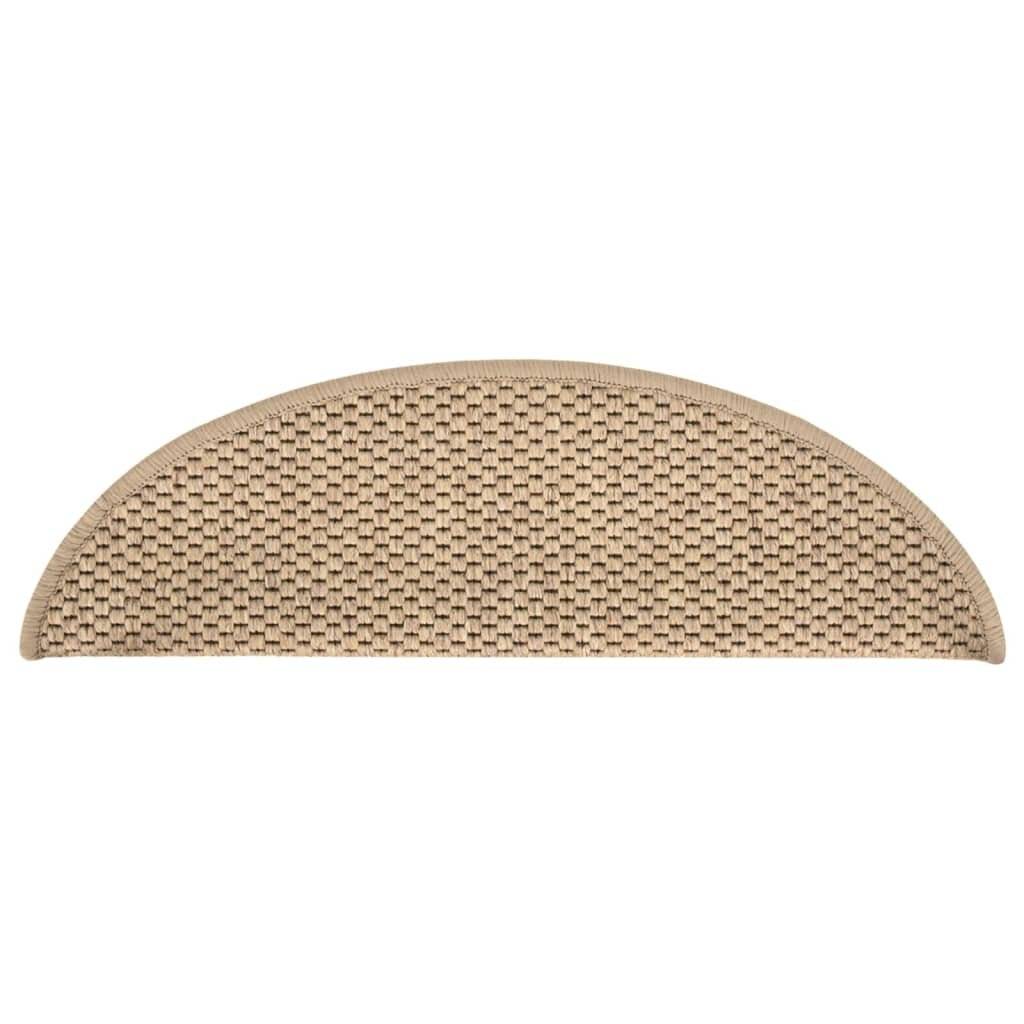 Treppenmatten Selbstklebend Sisal-Optik 15 Stk. 56x20 cm Sand-3