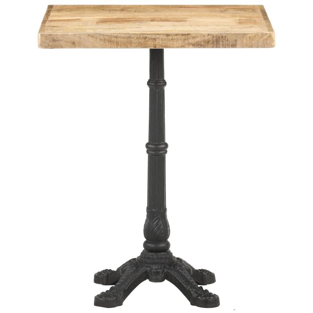 Bistrotisch 60x60x77 cm Raues Mangoholz-2