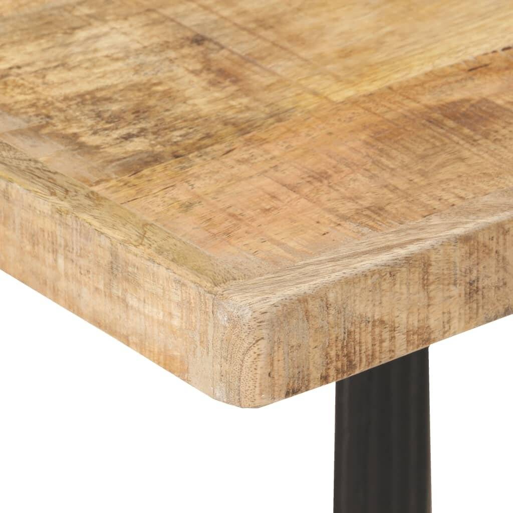 Bistrotisch 60x60x77 cm Raues Mangoholz-3