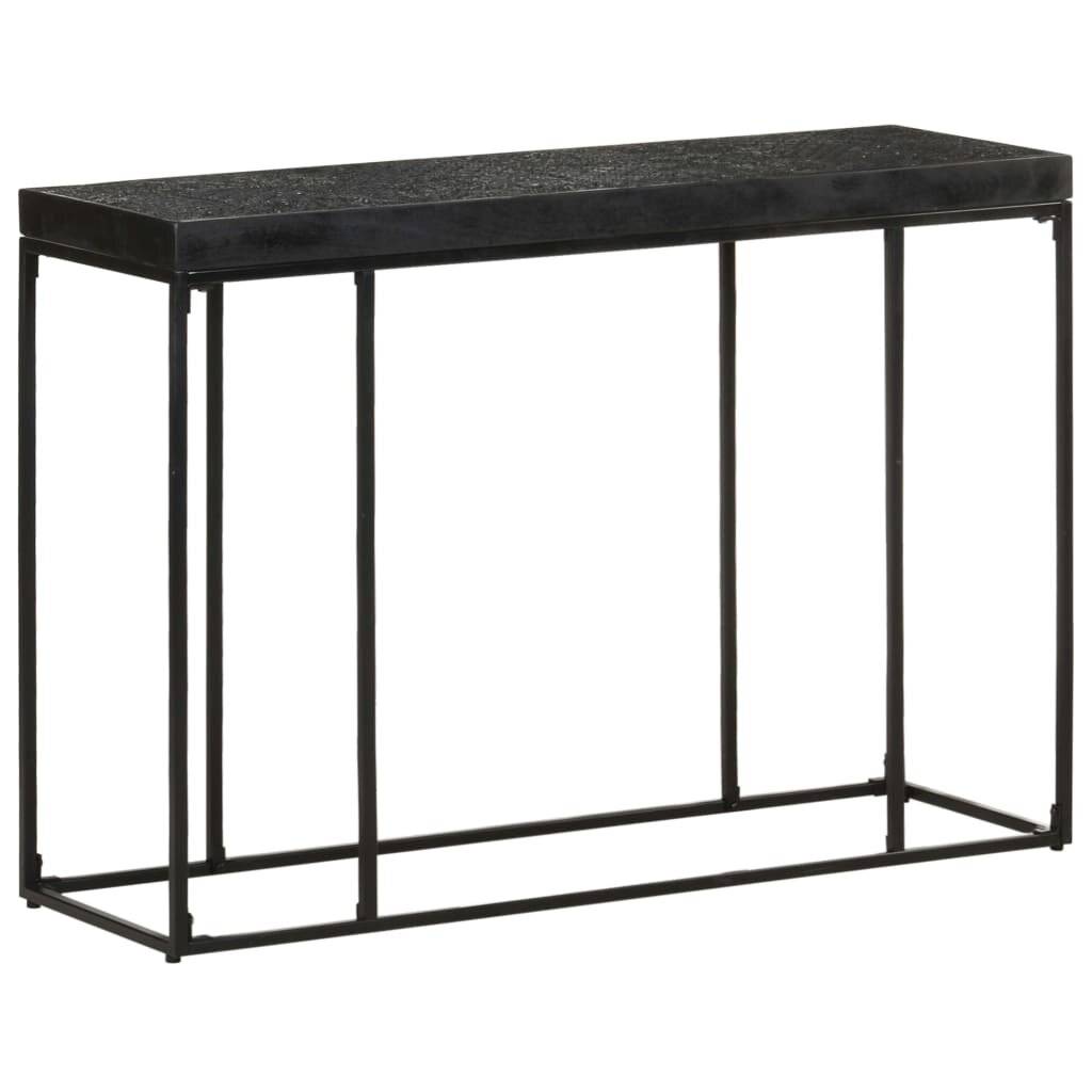 Konsolentisch Schwarz 110x35x76 cm Massivholz Akazie und Mango-0