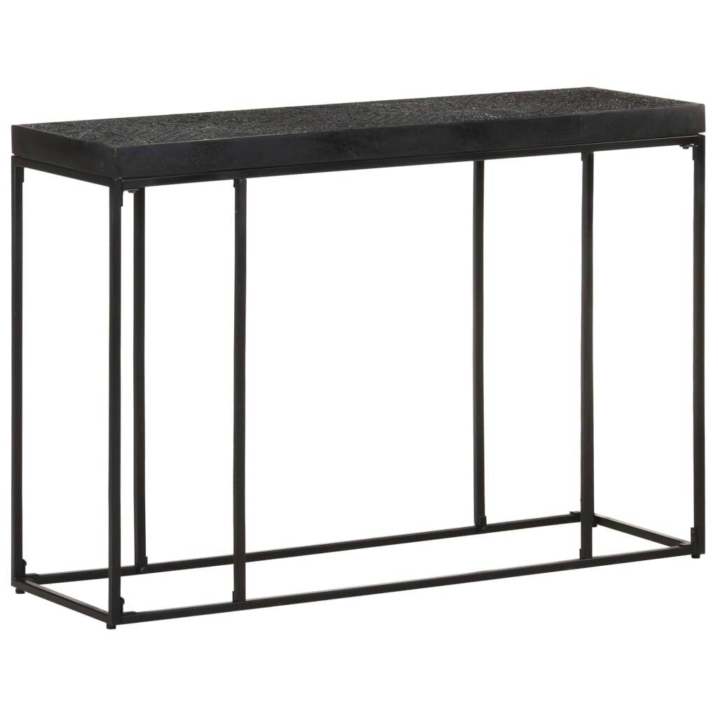 Konsolentisch Schwarz 110x35x76 cm Massivholz Akazie und Mango-6