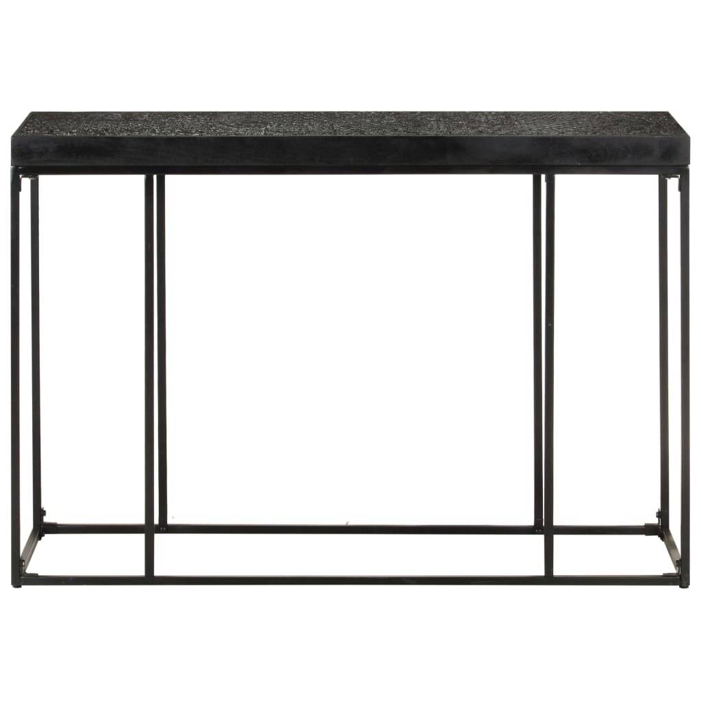 Konsolentisch Schwarz 110x35x76 cm Massivholz Akazie und Mango-1