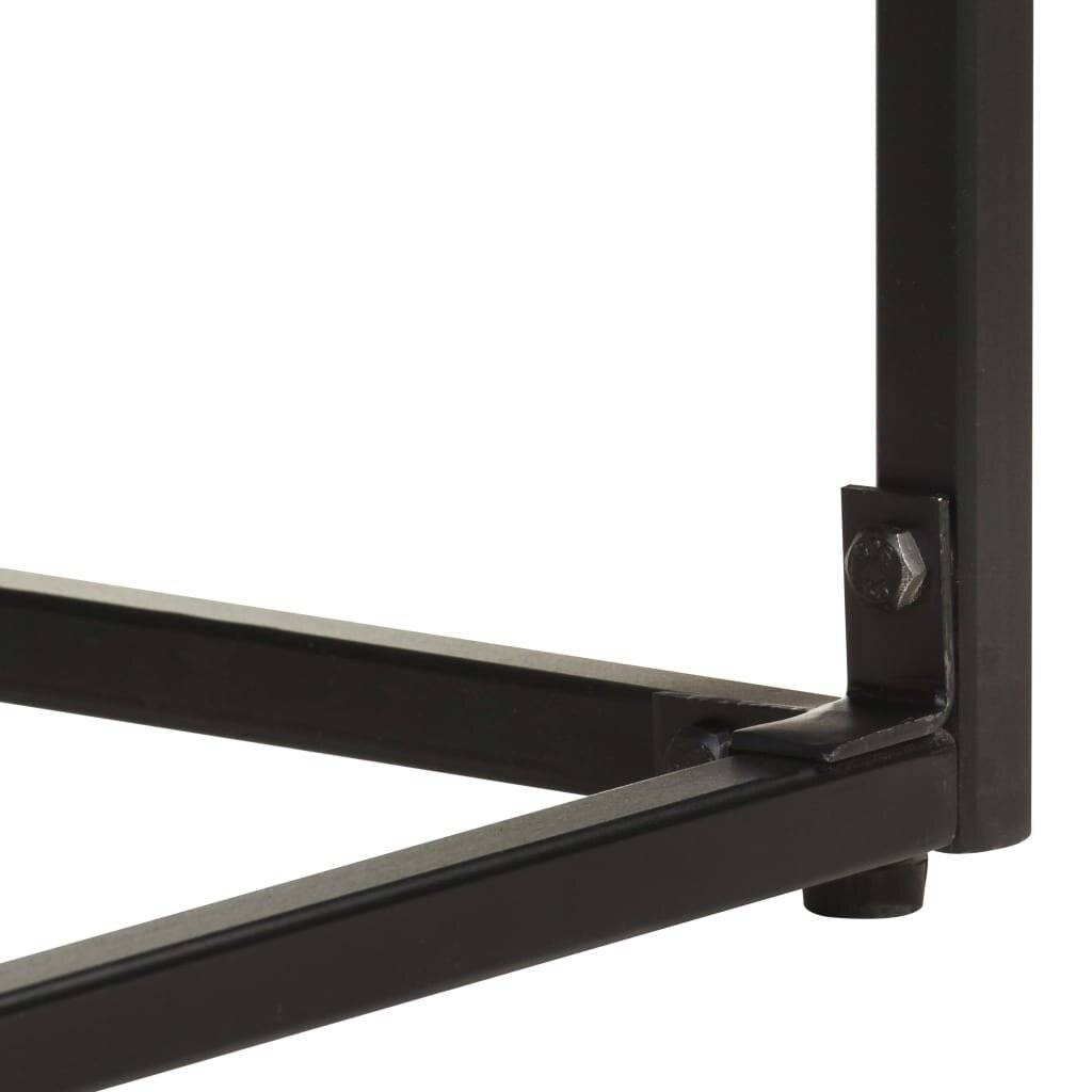 Konsolentisch Schwarz 110x35x76 cm Massivholz Akazie und Mango-4