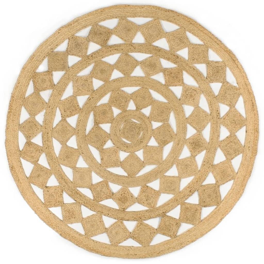 Teppich Handgefertigt Geflochten Jute 180 cm-0