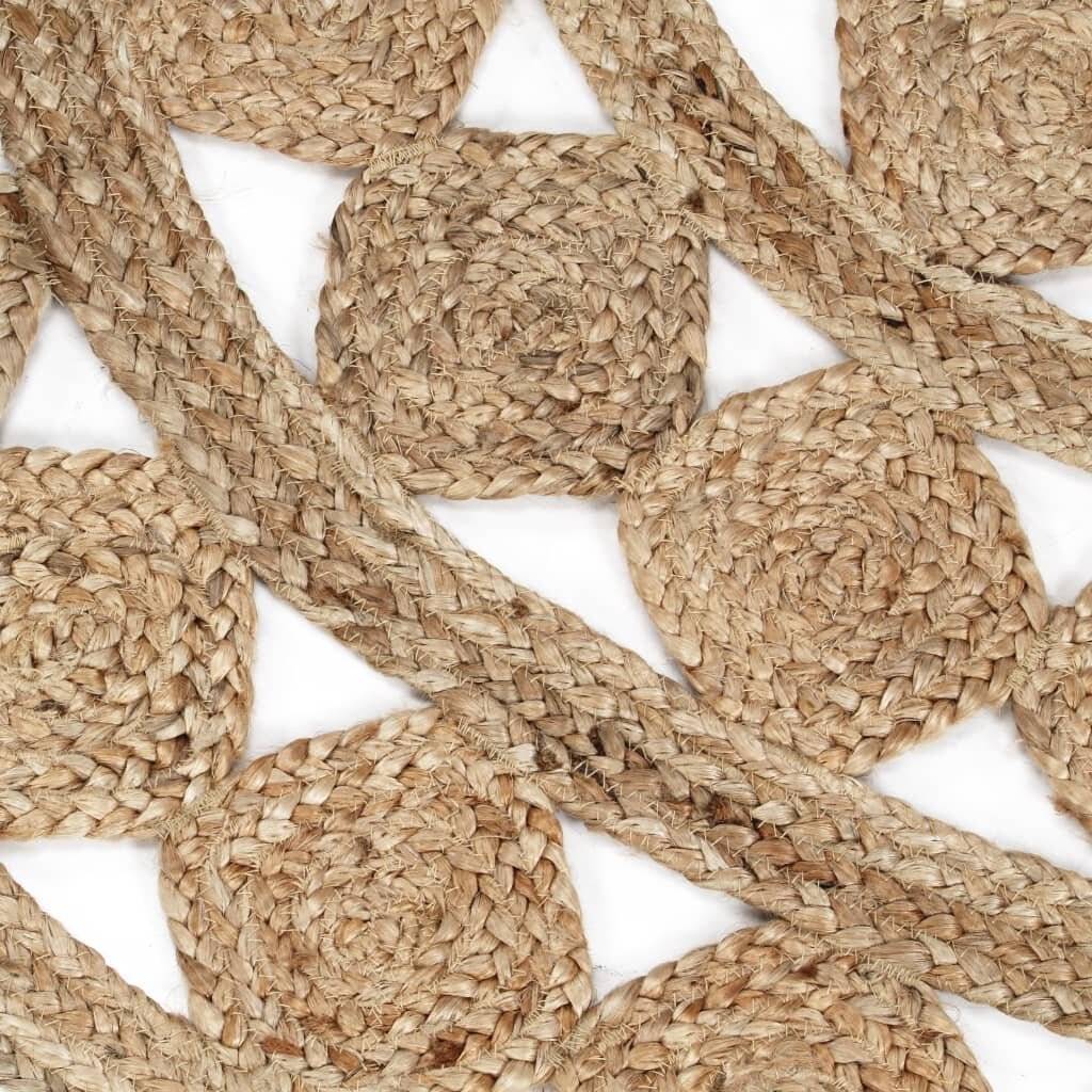 Teppich Handgefertigt Geflochten Jute 180 cm-4
