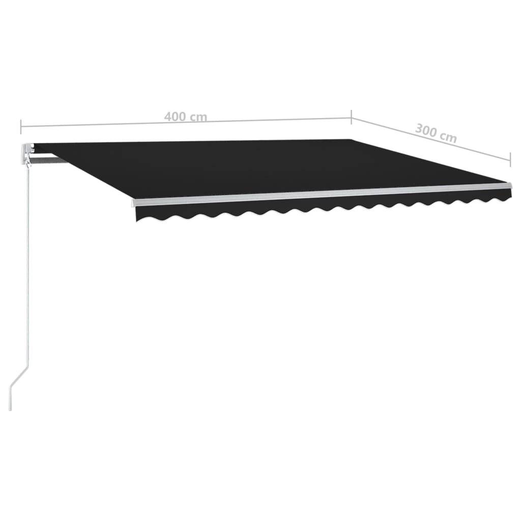 Gelenkarmmarkise Einziehbar mit LED 400x300 cm Anthrazit-6