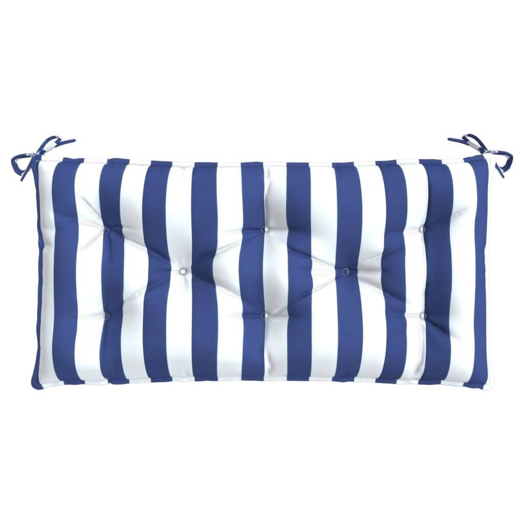Gartenbank-Auflage Blau&Weiß Gestreift 110x50x7 cm Stoff-1