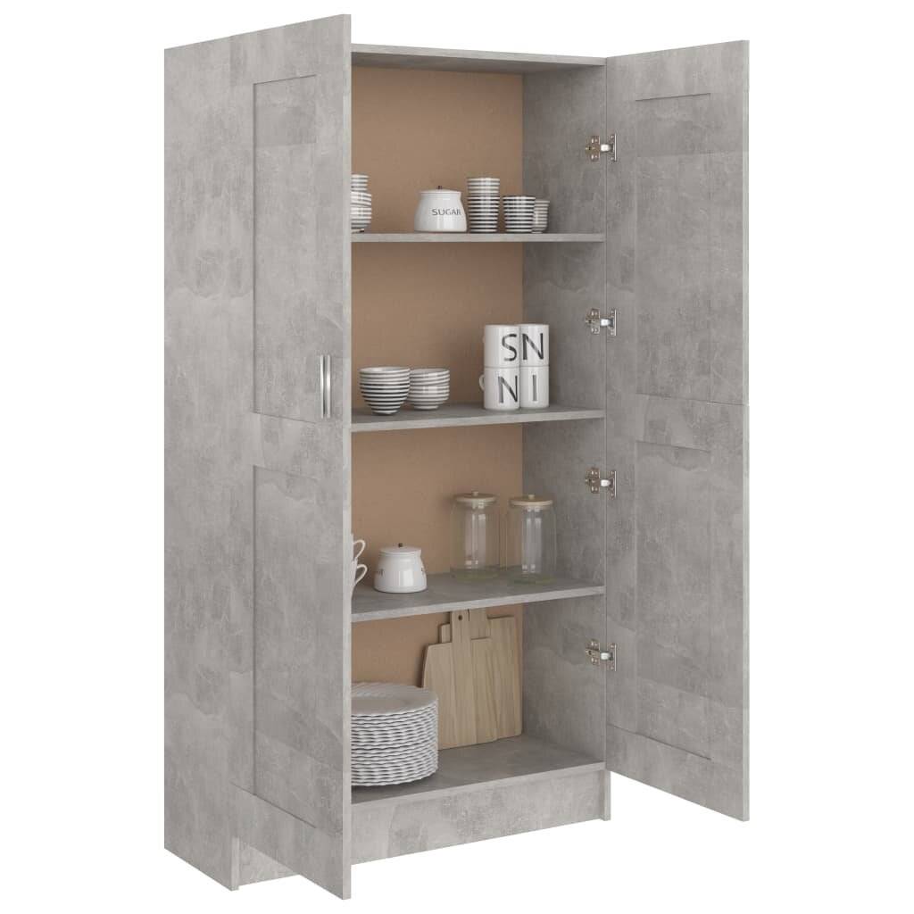 Bücherregal Betongrau 82,5x30,5x150 cm Spanplatte-3