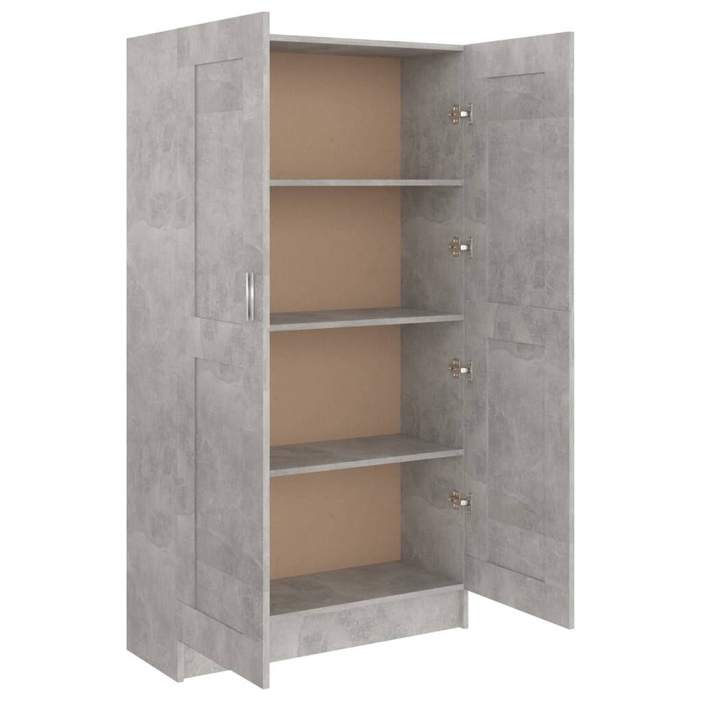 Bücherregal Betongrau 82,5x30,5x150 cm Spanplatte-4