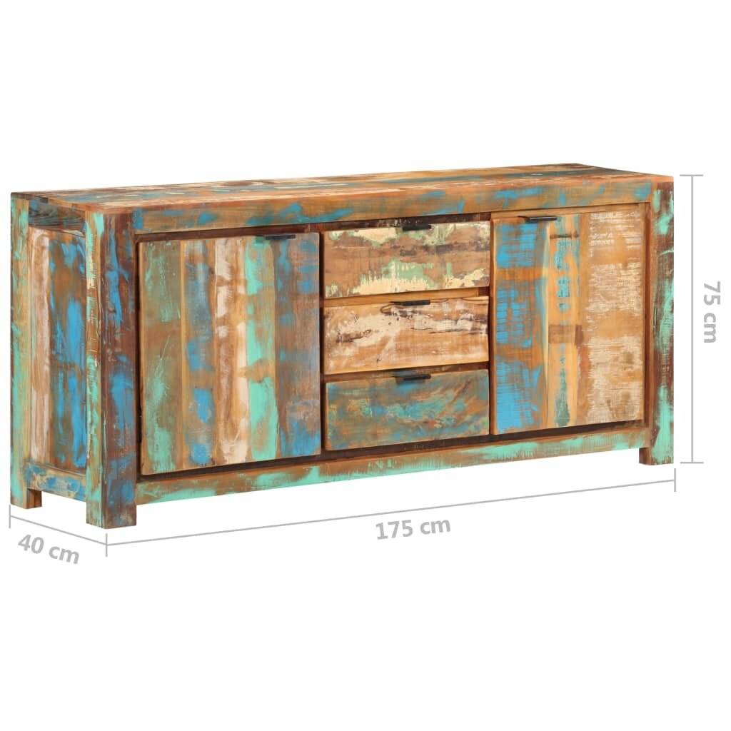 Sideboard 175x40x75 cm Recyceltes Massivholz-6