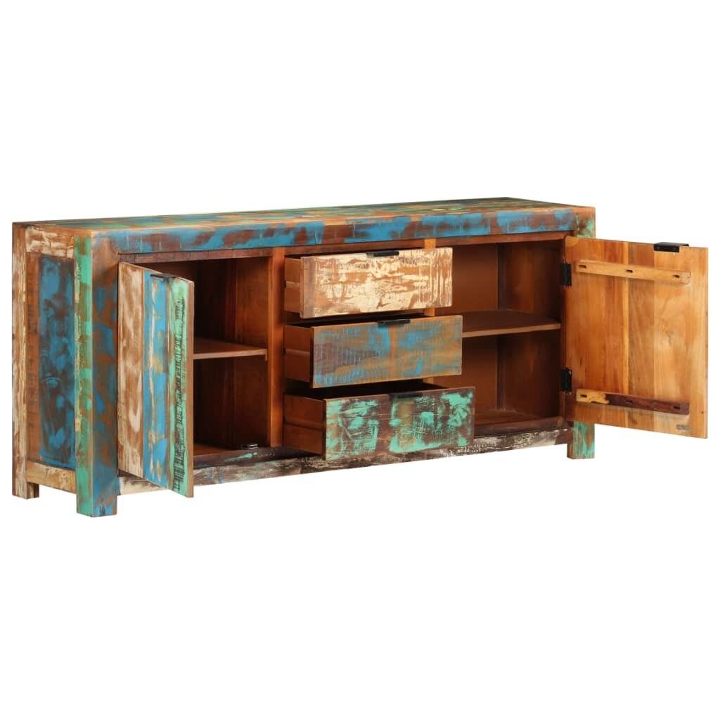 Sideboard 175x40x75 cm Recyceltes Massivholz-4