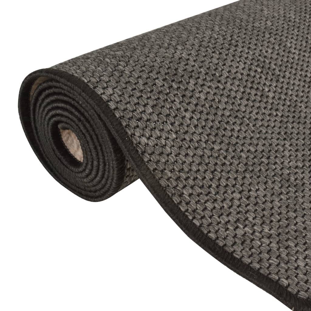 Teppichläufer Sisal-Optik Anthrazit 80x300 cm-2