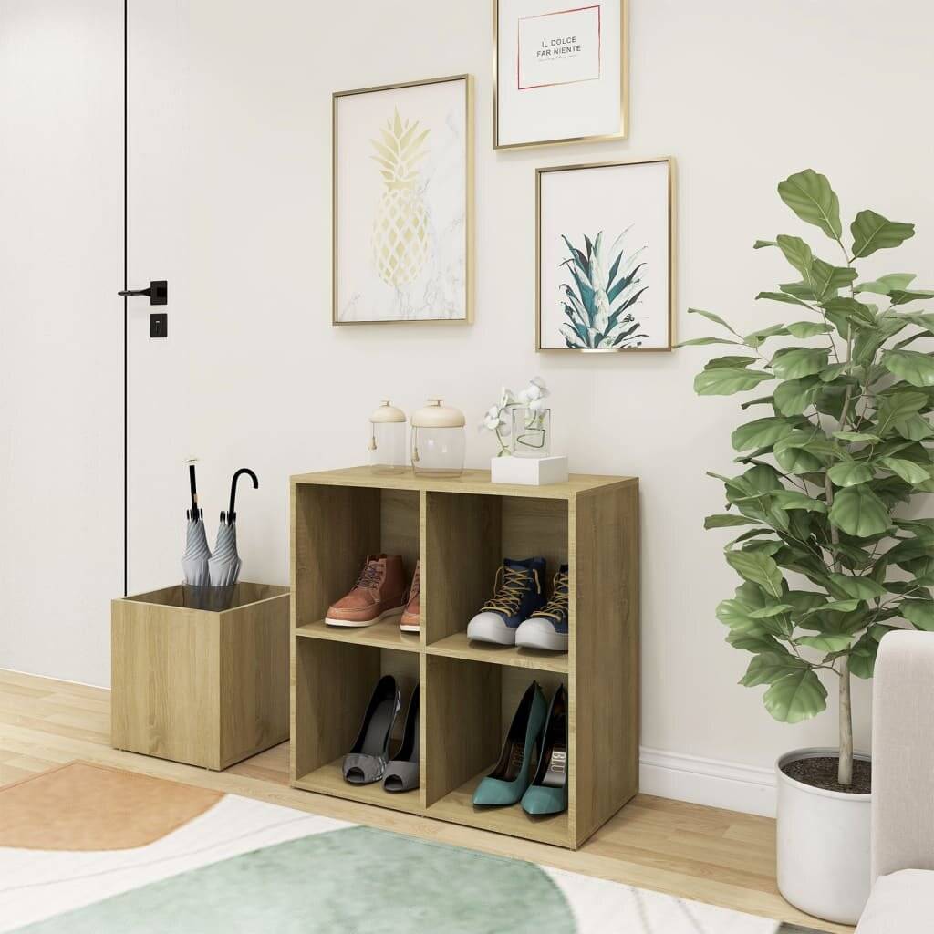 Flur-Schuhschrank Sonoma Eiche 105x35,5x70 cm Holzwerkstoff-0