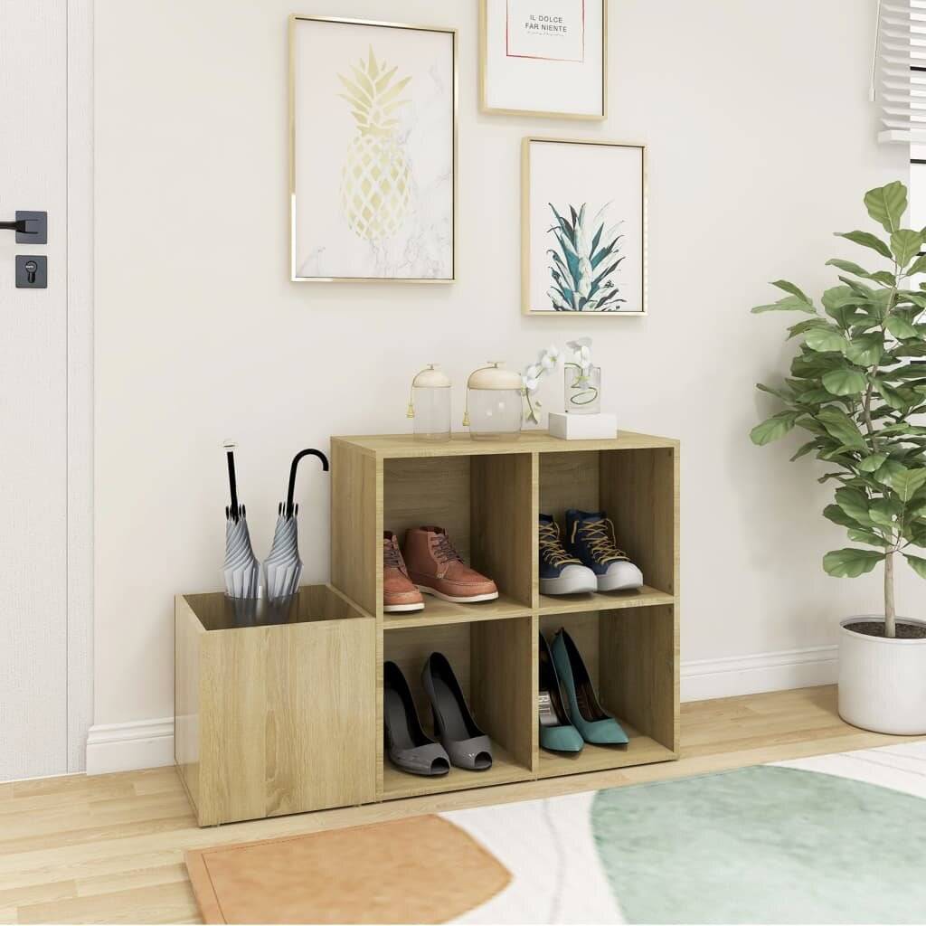 Flur-Schuhschrank Sonoma Eiche 105x35,5x70 cm Holzwerkstoff-2